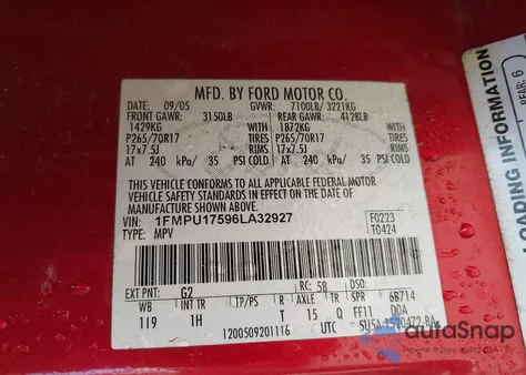 2006 Ford Expedition Eddie Bauer/King Ranch from USA, damaged, VIN 1FMPU17596LA32927